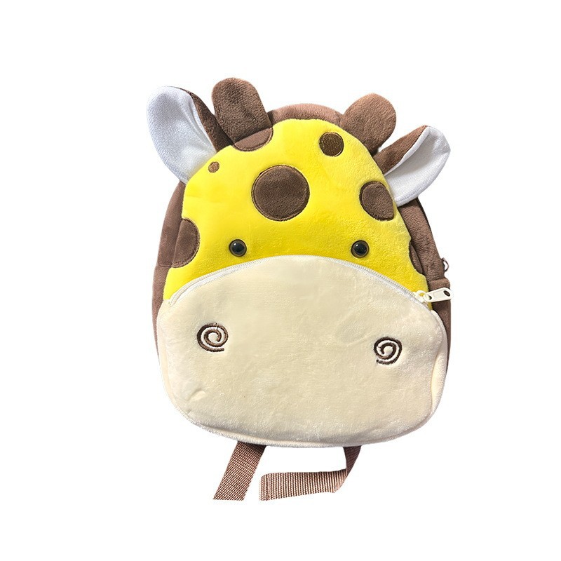 Animal bordado serie lindos niños mochila mochila mochila de peluche fábrica de bolsas de jardín de infantes al por mayor