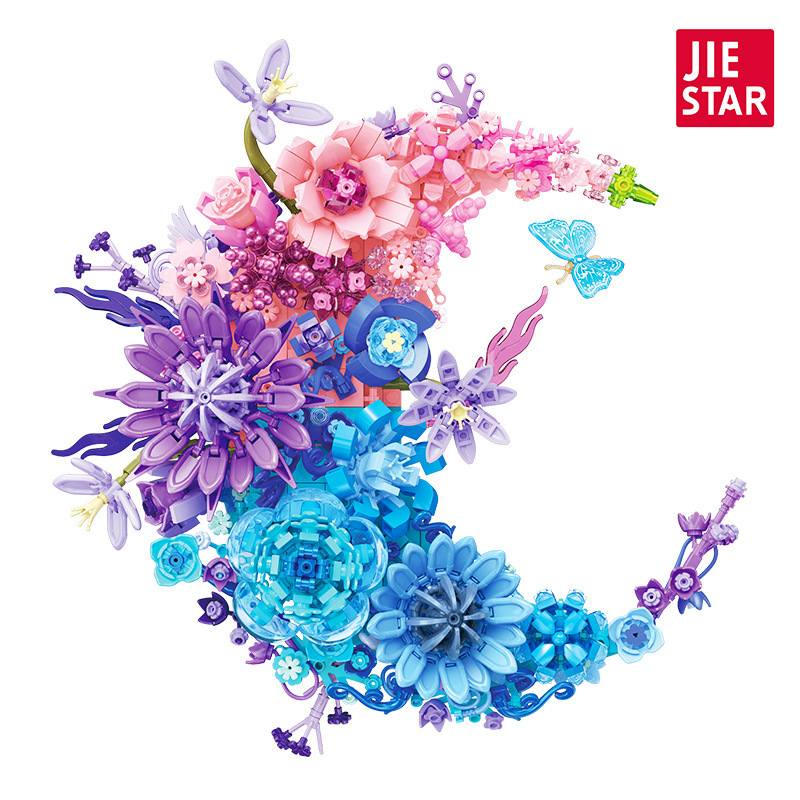 Plantas transfronterizas, bloques de construcción en macetas, ramo inmortal, compatible con Lego Girl Gift, bloques de construcción ensamblados, adornos de juguete al por mayor