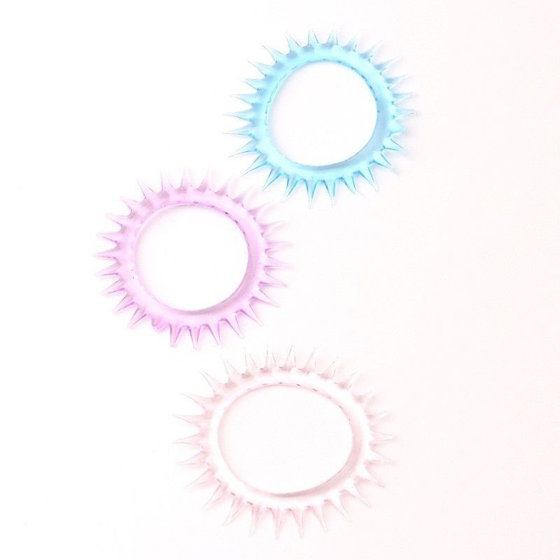Silicone Non-Vibrating Delay Ring for Men, Thickening Cock Ring, Transparent — detail image 3