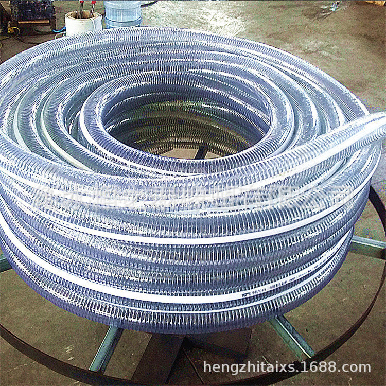 厂家优惠 高透明抽水管油管 四季柔软 耐压管 PVC透明钢丝软管