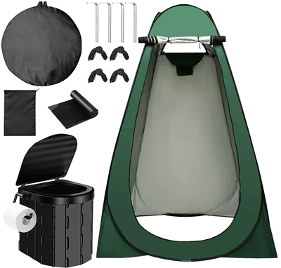thickened shower tent, shower cover, Avtomobil dam çadırları - postal-green-2-windows-toilet-single-person-1212-19m