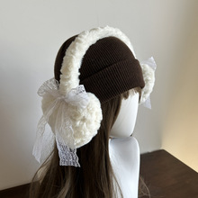 P 29116 Furry Bow Ear Muffs ��˿������ë�޶��ֿ羳��ó��