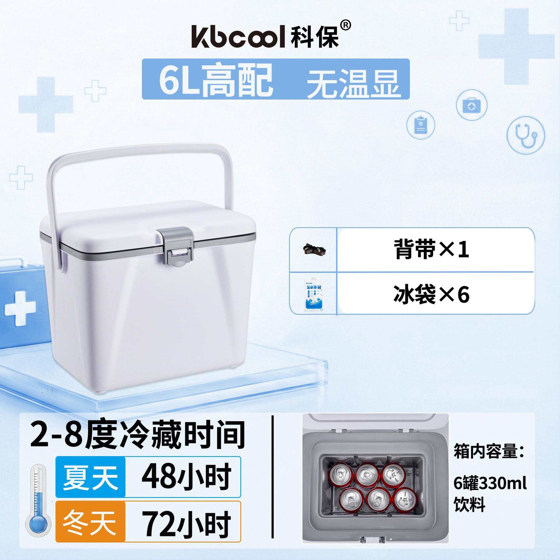 Biodetección de vacunas de sangre de 2 - 8 grados, caja de refrigeración de incubación de PU, insulina, cadena de frío, belleza médica