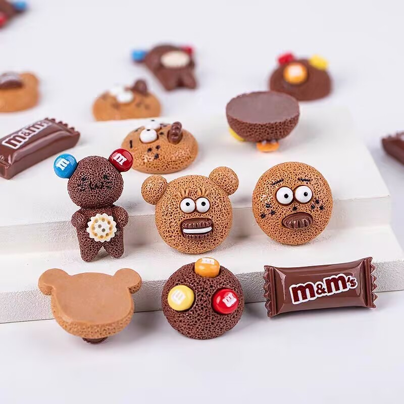 食品玩具 m-bean チョコレートクッキー樹脂 diy クリーム接着剤ヘアピン携帯電話ケース水カップ下駄冷蔵庫マグネット素材|undefined