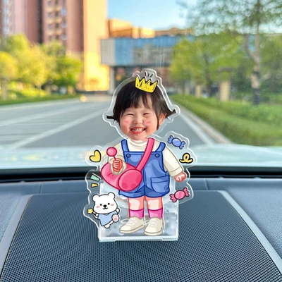 Car ornaments: solar photo car diy - vehicle-mounted-solar-battery-dual-use-model-single-person-shaking-head-f70-model
