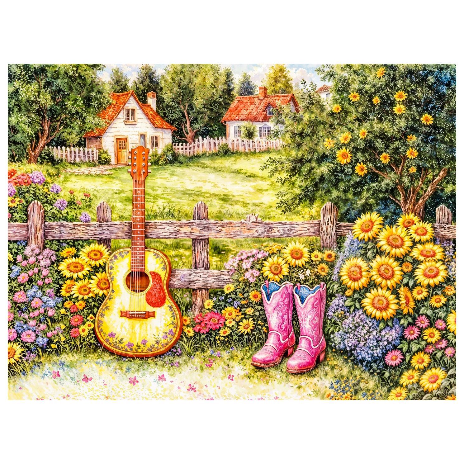 Diamante 5D dibujo de paisaje lleno de diamante cómic cabina bordado de diamantes diy redondo bordado de diamantes dibujo de diamantes a mano decoración para el hogar