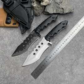 跨境现货战术刀户外一体龙骨高硬度刀具野外求生刀防身随身短刀