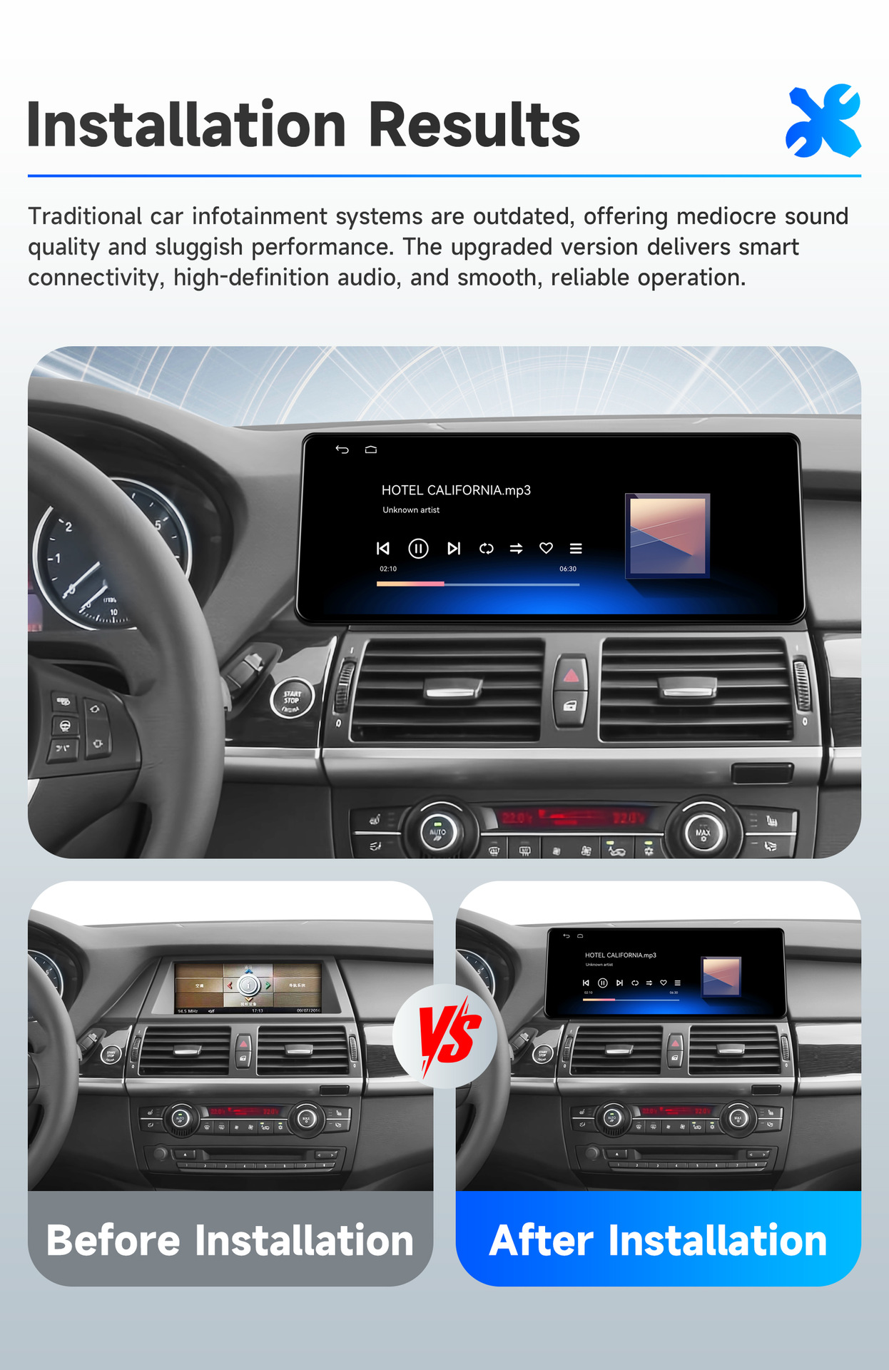 Suitable for 07-09 BMW X5 X6 E70 E71 CCC car-mounted large-screen Linux system MP5 navigation GPS
