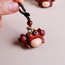 紫檀木螃蟹八方来财车挂送女友精致便携包包挂饰汽车钥匙扣挂件