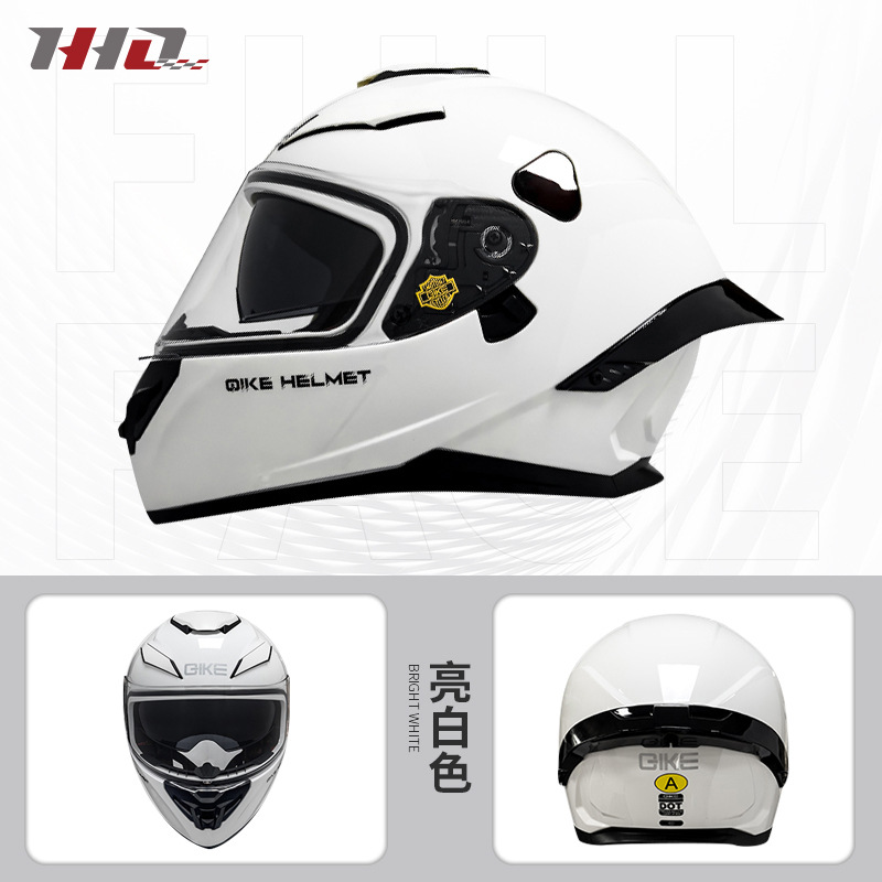 Nuevo casco de motocicleta transfronterizo de cuatro estaciones universal para hombres y mujeres locomotora doble lente casco completo al por mayor certificación 3C DOT