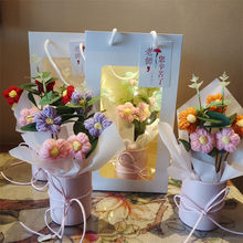 幼儿园小学送老师实用教师节礼物手工编织毛线花束成品送女老师