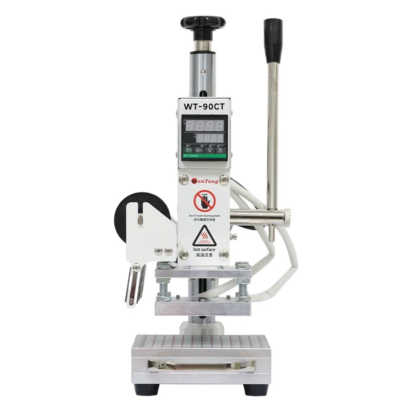 Маленькая настольная ручная машина для горячего тиснения Кожаное тиснение Горячее тиснение Дерево Логотип Печать Горячий пресс