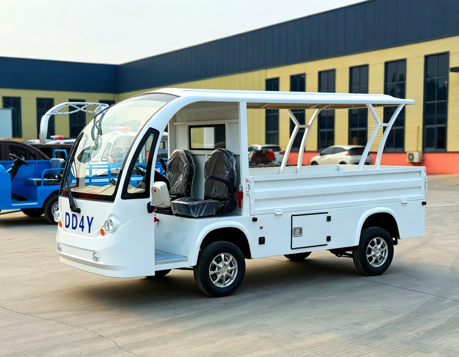 Electric Truck for Factory Grounds, Heavy-Duty Cargo Transport, Logistics, Security, Sanitation, Mini Electric Truck, Freight Vehicle