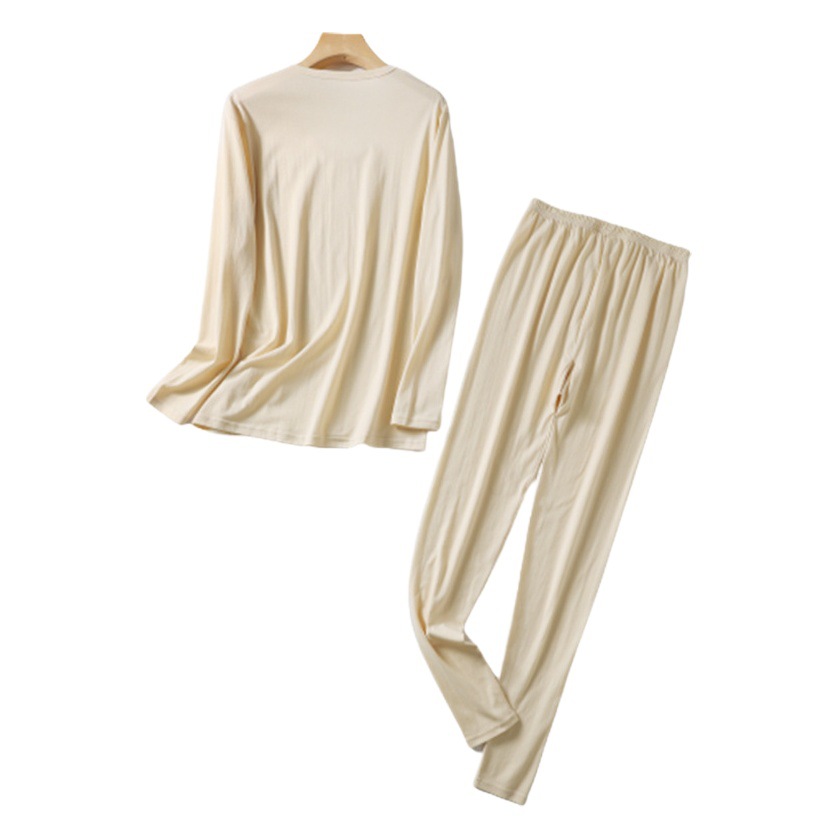 Yuyue traje de ropa interior térmica de seda para hombres invierno Nueva ropa de Otoño de seda de mora pantalones largos traje de comercio exterior transfronterizo