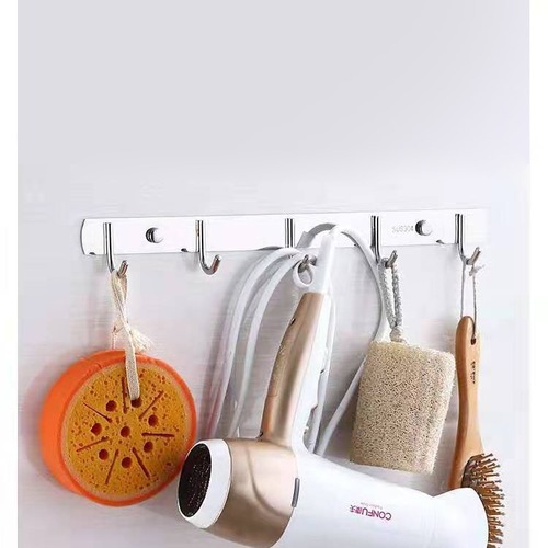 304 Self-drilling Stainless Steel Door Hook Wall Mount Single and Double Hook Organizer Kitchen Bathroom Kitchen and Bathroom Hardware Hook