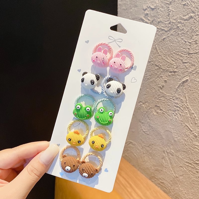 Cuerda linda del lazo del pelo de los niños tamaño pequeño no duele el pelo banda de goma del bebé femenino accesorios para el cabello banda de pelo de dibujos animados