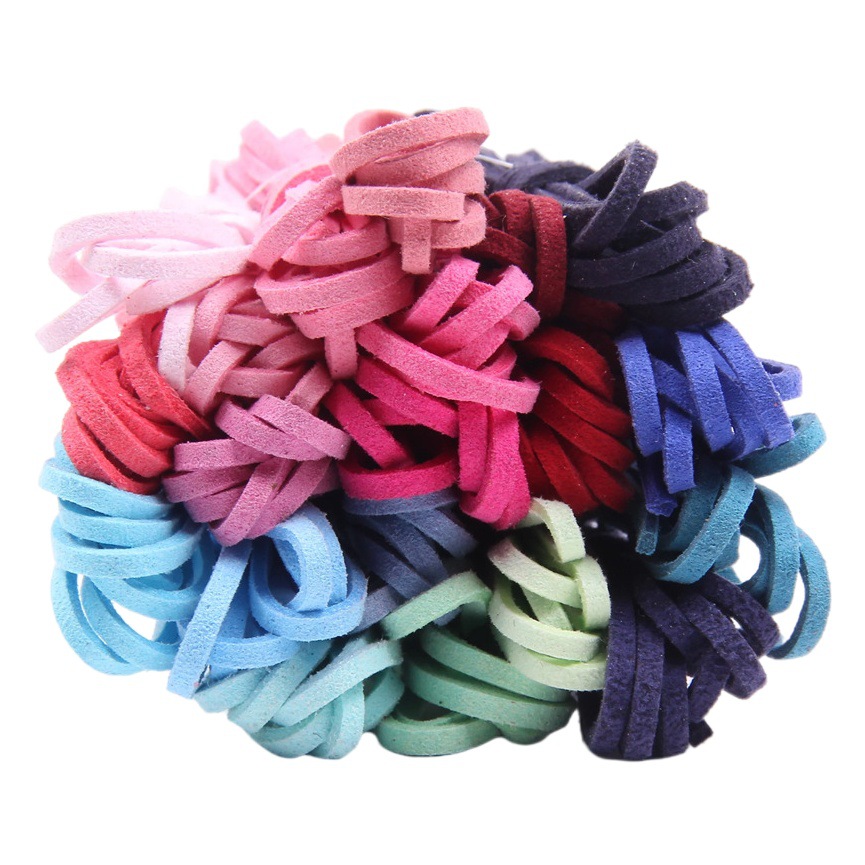 Accesorios de la joyería de bricolaje 3mm coreano terciopelo gamuza cuerda collar/pulsera de cuero cuerda al por mayor hecha a mano con cuentas image 1