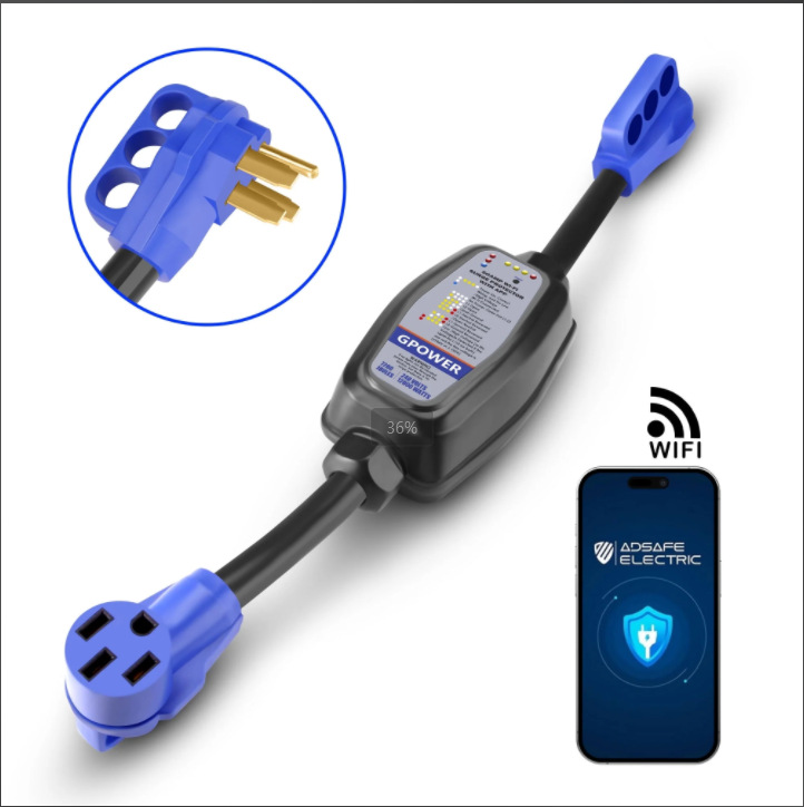 50A Us Standard Rv Trailer Power Supply Protection Device Socket Surge Protector Etl Certification with Protection