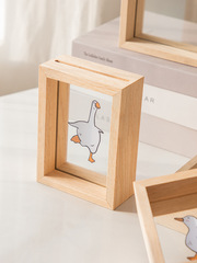 Create a simple solid wood photo frame with a 6-inch 8-inch specimen frame, double-sided glass with pressed flowers