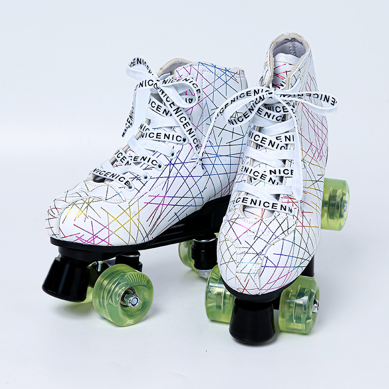 Nuevos patines de doble fila para adultos cuatro patines de ruedas para niños patines de ruedas para hombres y mujeres adultos patines de doble fila flash
