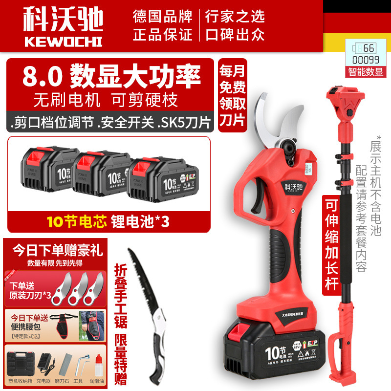 8.0 디지털 디스플레이 고출력 10섹션 3전원 + 하이브랜치 폴 + 고급 선물 - 정품 케워치 + 과수 전용