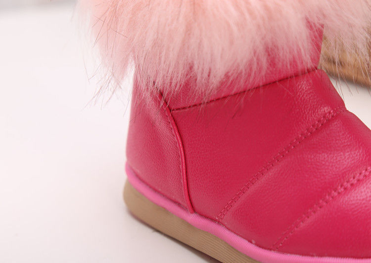 Children's snow boots are waterproof in winter, plush and thickened to keep warm. Baby's anti-skid boots are for girls,_voghion.com