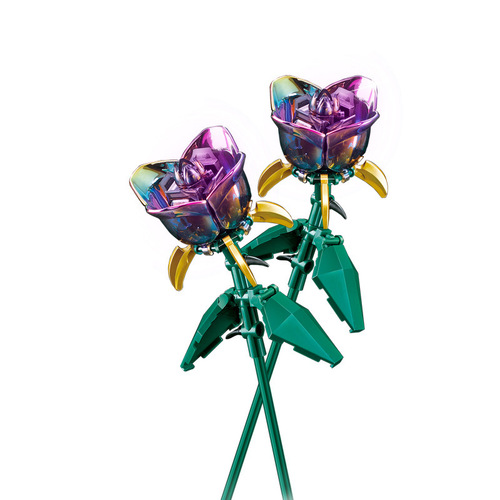 LEGO 52034-36 Building Block Flower Assembly Rainbow Rose Valentine's Day Gift for Girls Everlasting Flower Lotus Flower Wholesale