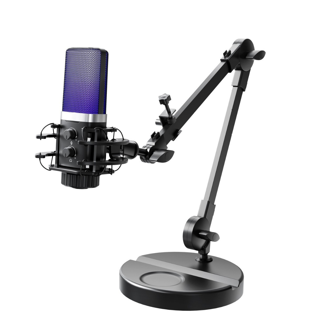 New Product Monitoring and Noise Reduction Wired Dual-Mode Rgb Condenser Gaming Desktop Microphone X3R