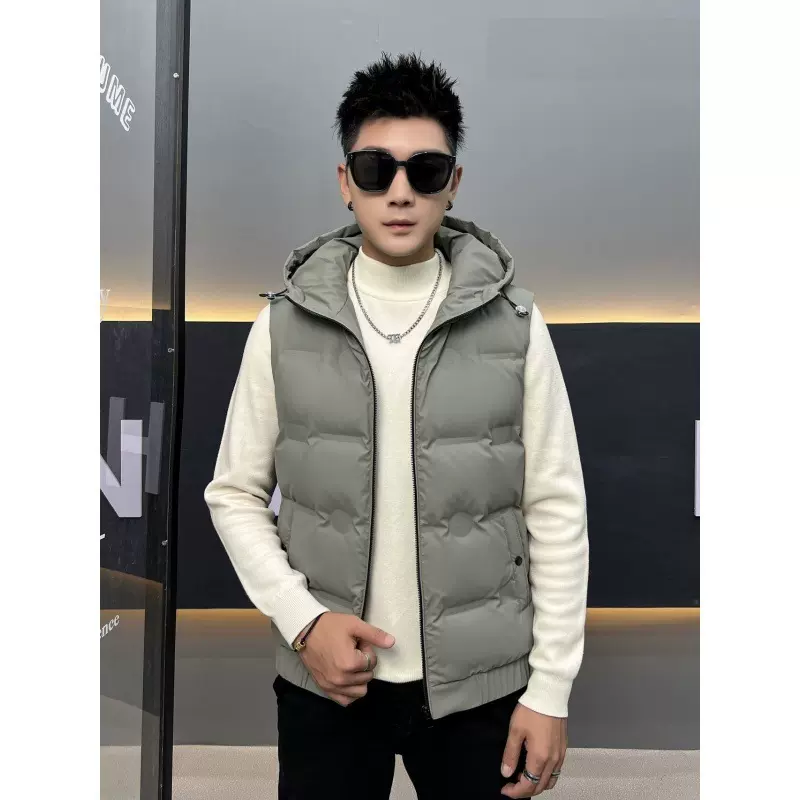 立领羽绒服马甲男士秋冬新款时尚外穿坎肩潮流休闲保暖背心外套男