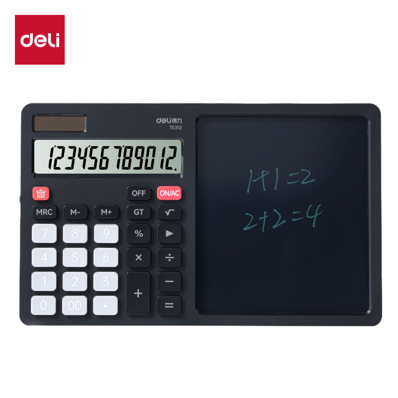Calculadora Te312 / Te223 con tablero de escritura LCD Calculadora de doble potencia Calculadora financiera de oficina