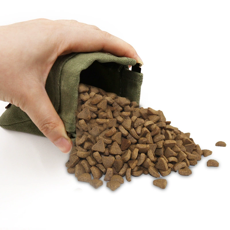 Открытый выгул собак Портативный висит дрессировка домашних животных сумка для закусок украшение сумка для собачьей еды в наличии холщовый зажим для шрапнели сумка для собачьей еды