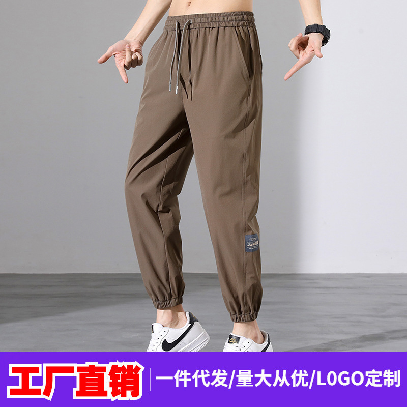 Otoño y primavera de verano de tendencia suelta pantalones casuales de pies de hielo pantalones de hombre nueve pantalones fuente de fabricación