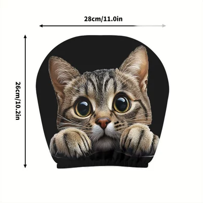 Universal seat cover – customers, car seat cover - big-eyed-tabby-cat-double-sided-printing-1-piece
