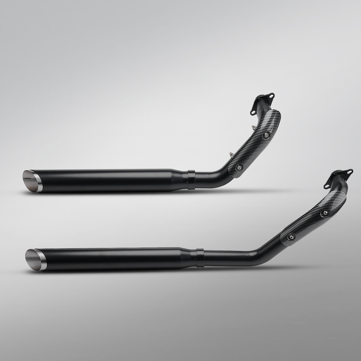 Benda Napoleon 450/Ginichera 450 motorcycle modified exhaust pipe with black anti-scald cover, dual outlet full system