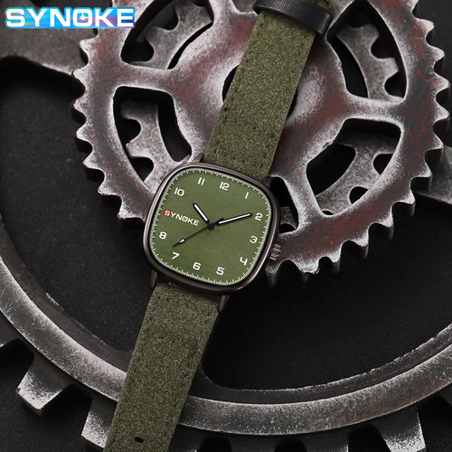 Men's Quartz Watch Sports Retro Fashion Simple Design Belt Quartz Watch Student Watch Teen