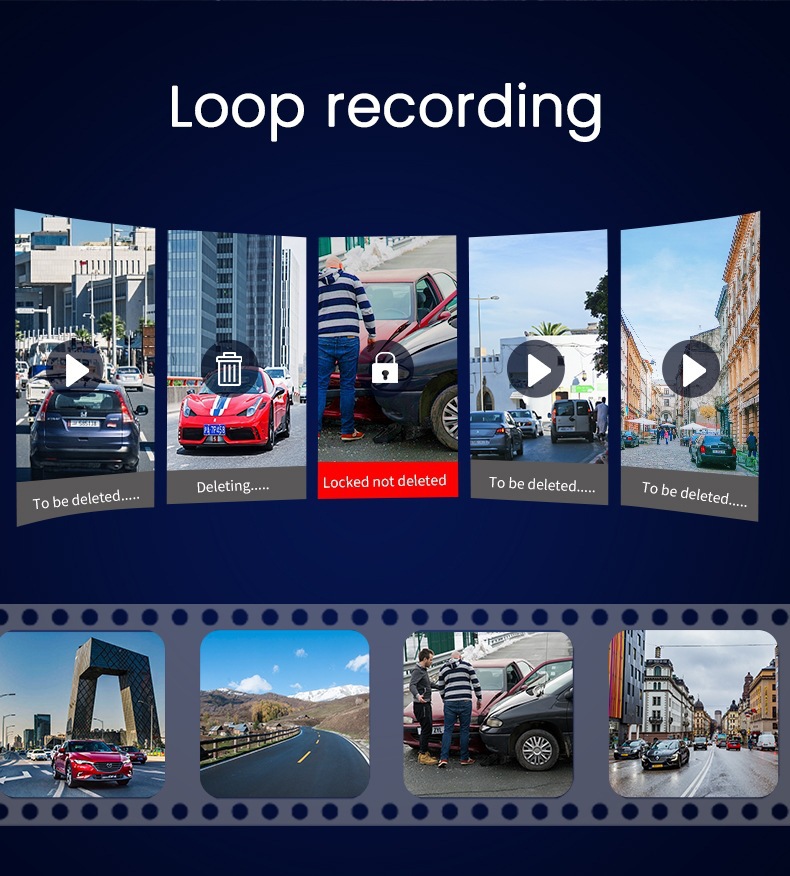 Cross-Border Universal 4g Remote Positioning Driving Recorder Front and Rear Dual-Lens High-Definition Parking Monitoring Multi-Language