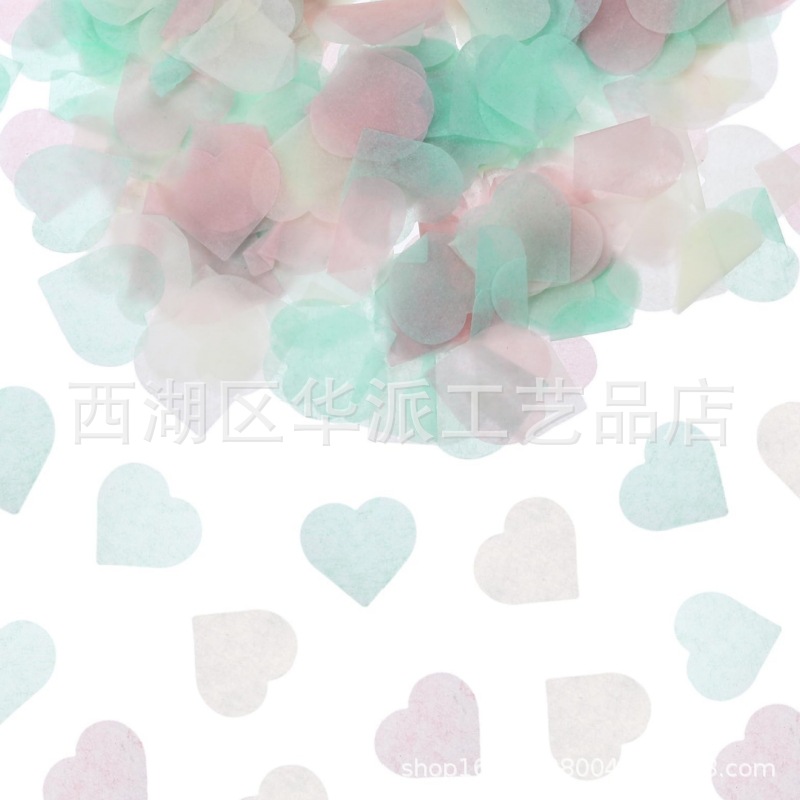 10g colorido 2.5cm confeti de amor fiesta de bodas de San Valentín sosteniendo pétalos globos transparentes relleno de bola de olas