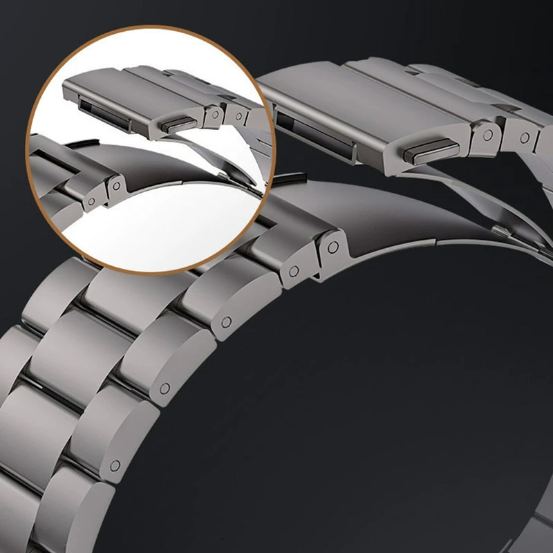 Подходит для Apple iWatch 1-8 поколений, серия Ultra, складной титановый ремешок с тремя звеньями
