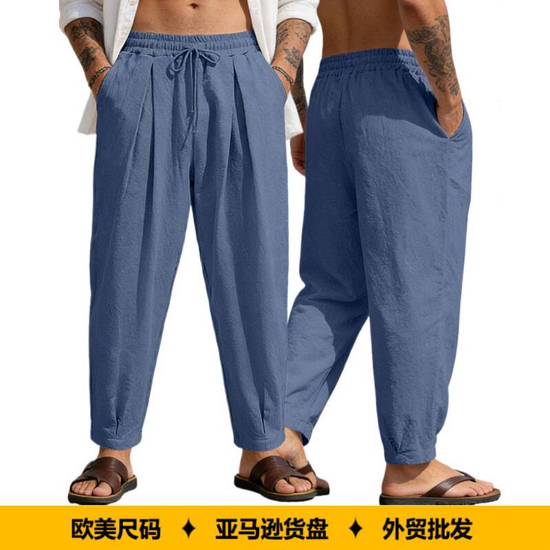 European and American Amazon Aliexpress Cross-Border Foreign Trade Best-Selling Casual Pants for Men, Breathable Loose-Fitting Sports Casual Pants