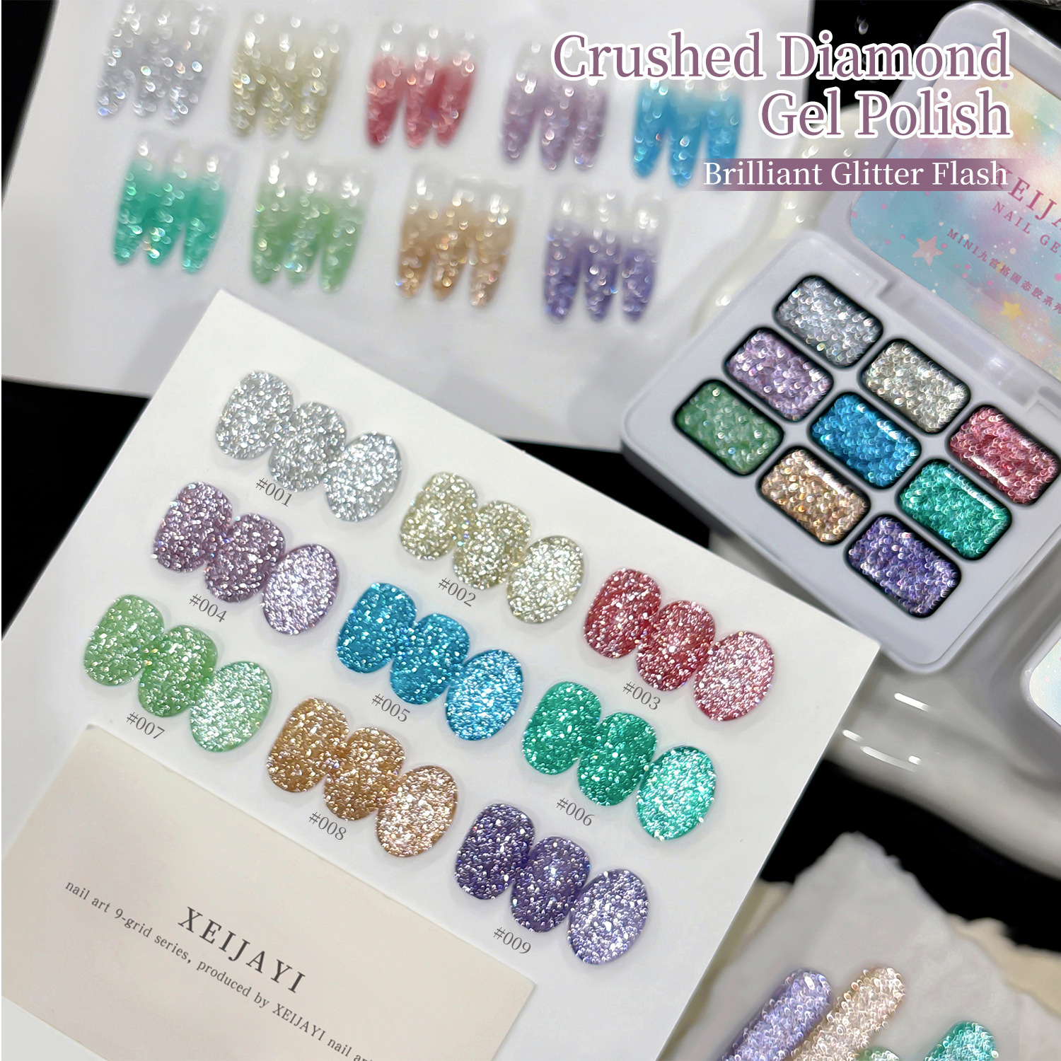 Gel de Uñas Sin Enjuague Efecto Estrella de 9 Colores Alta Saturación para Manicura image 5
