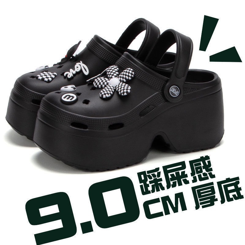 Zapatos de agujero de fondo grueso zapatillas de mujer zapatillas de verano zapatillas de mujer pareja zapatillas de mujer Eva zapatillas de mujer