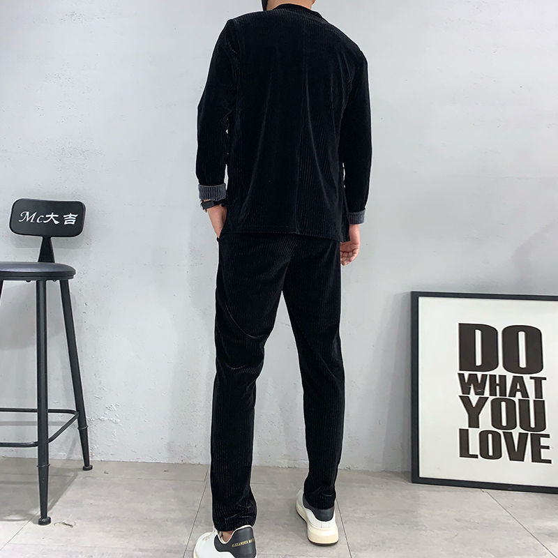 봄 가을 겨울 하이 엔드 탕 세트 한푸 남자 중국 스타일 남자 봄 세트 2024 새로운 남자 완성 세트