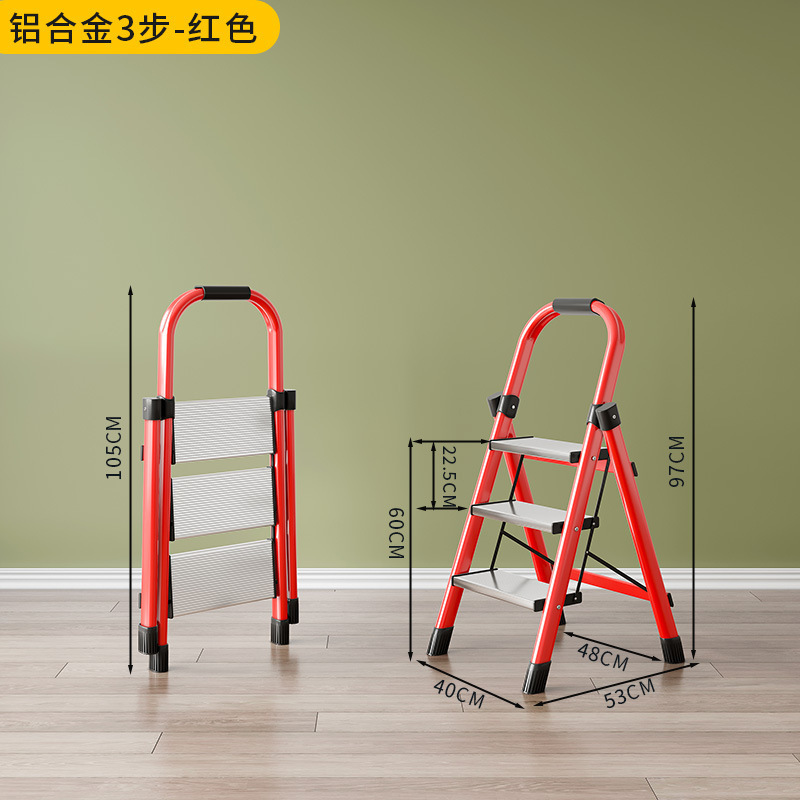 escalera doméstica escalera plegable escalera de escalera interior escalera antideslizante multifuncional escalera de aleación de aluminio gruesa