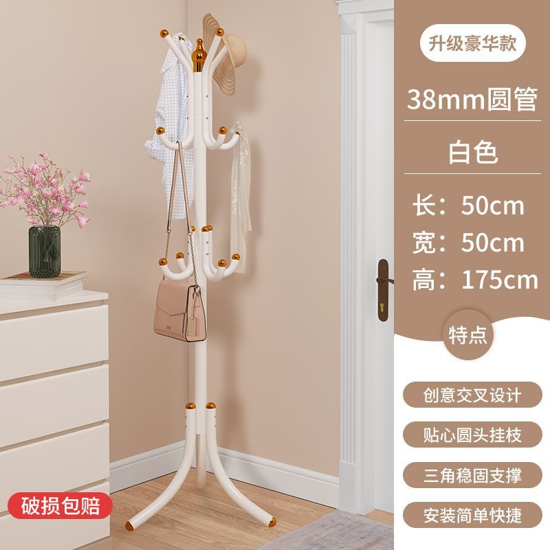 Perchero piso dormitorio percha vertical simple ropa rack casa puerta bolsa rack sala de estar rack de almacenamiento