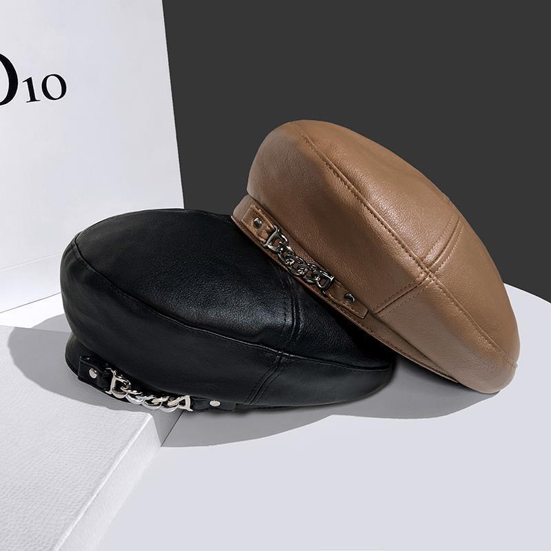 Englische achteckige Lederkette für Kinder, beliebte koreanische Version, robuste und vielseitige PU-Lederkette_voghion.com