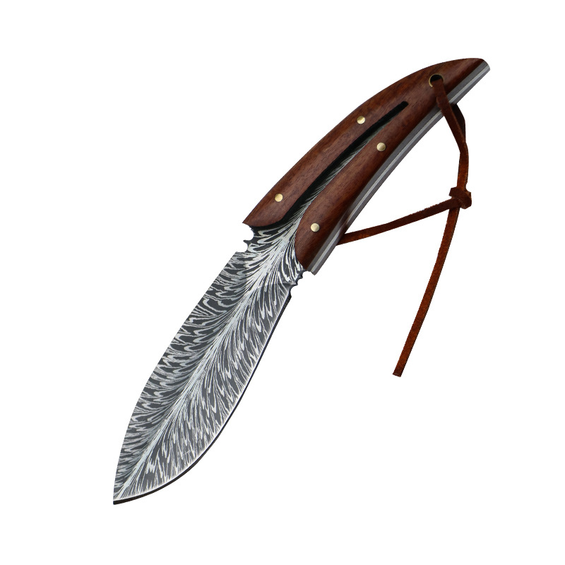 Cuchillo al aire libre cuchillo táctico cuchillo de alta dureza afilado Cuchillo pequeño recto salvaje cuchillo de supervivencia cuchillo de autodefensa transfronterizo