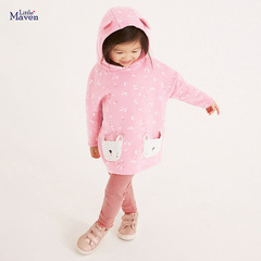 Little maven autumn new girls sweatshirt long-sleeved pure cotton children's suit European and American trousers solid color trousers suit