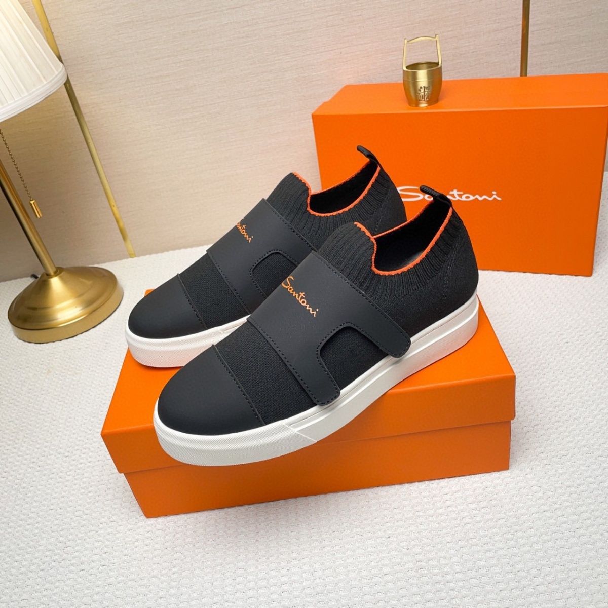 Real Pictures of European Trendy Brand Shengdongjia Men's Knitted Low-Top Casual Shoes, Slip-On Trendy Versatile Men's Shoes
