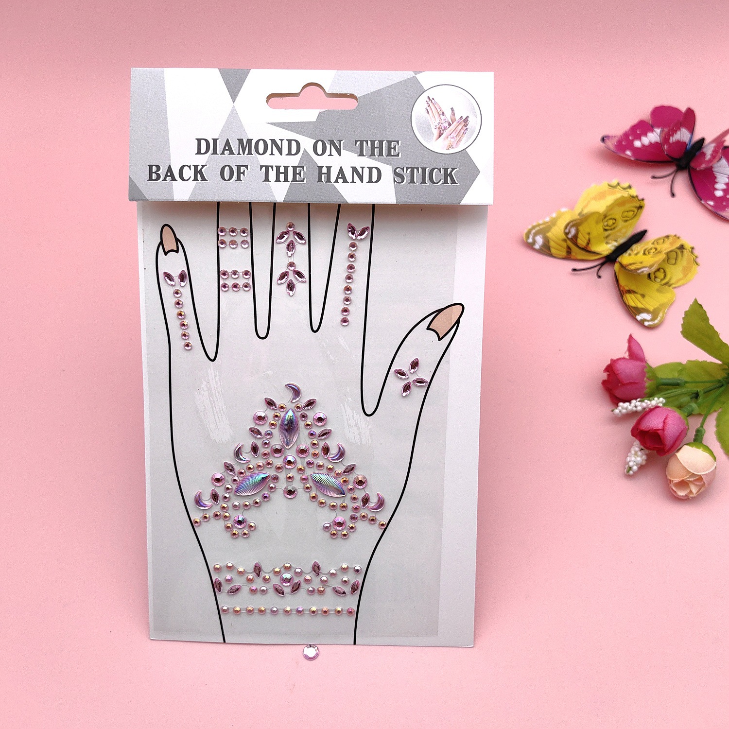 Nueva mano transfronteriza pegatinas decorativas acrílico música Festival Navidad joyería rhinestone manicura uñas pegatinas princesa