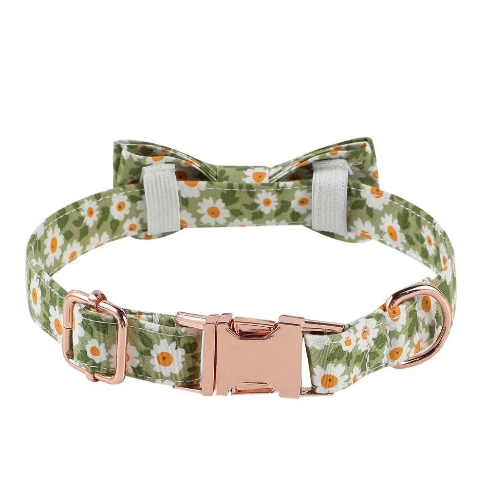 British Style Cotton Flower Pet Collar 1 Piece display picture 9